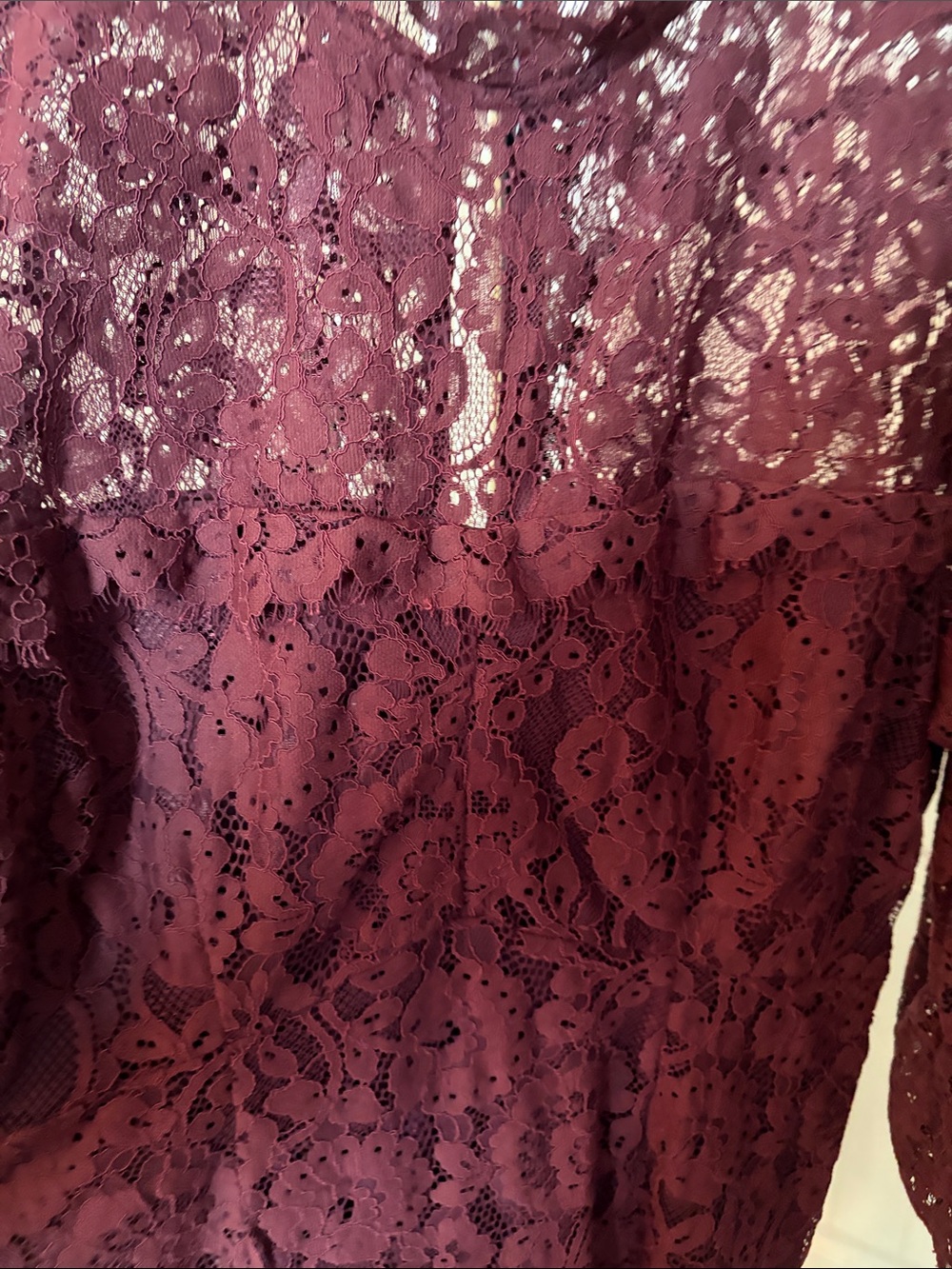 Eva Mendes by Ny&Co Women's Burgundy Lace Midi Dress - Picture 4 of 5